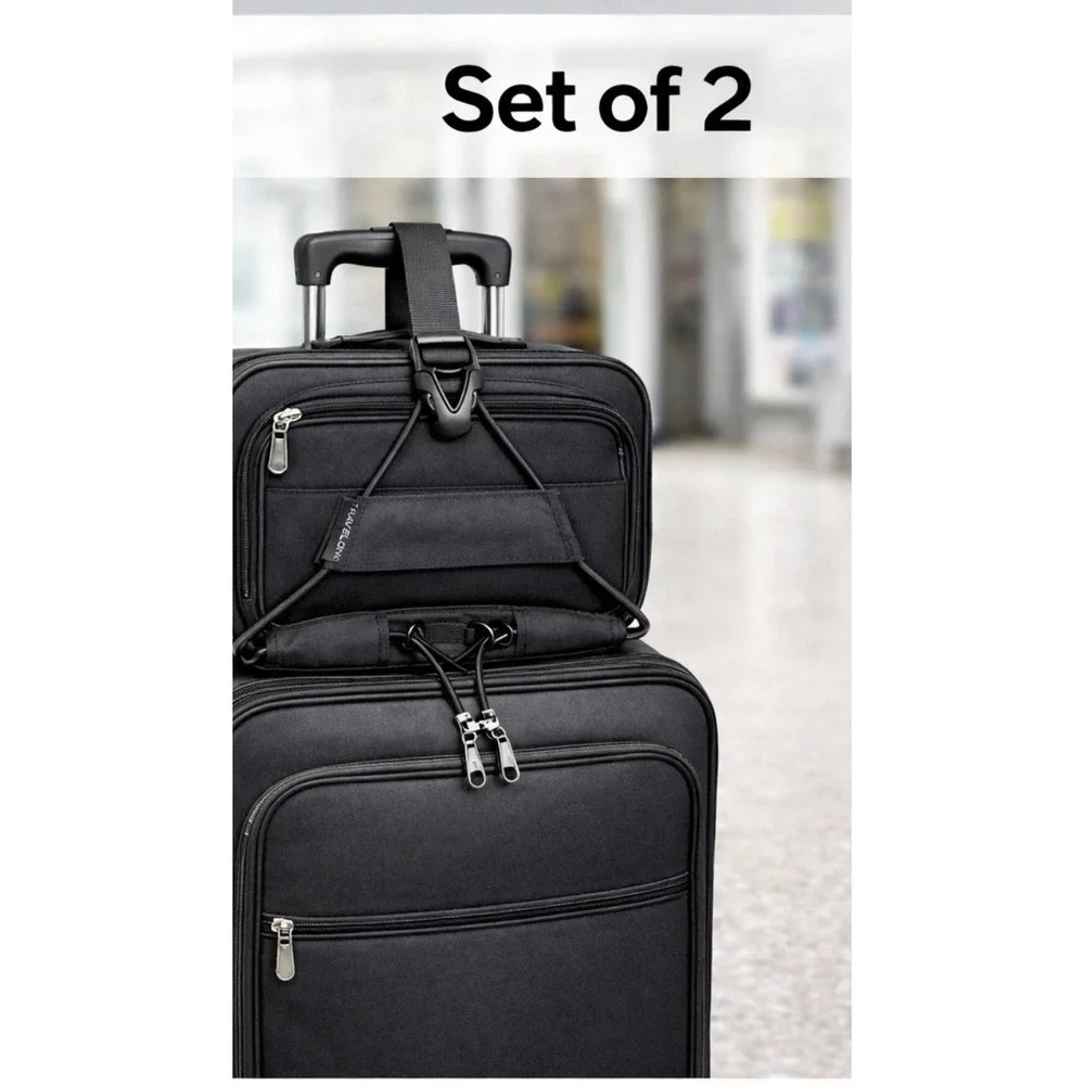 2 Travelon Bag Bungee Luggage Add A Bag Strap Travel Suitcase Attachment System